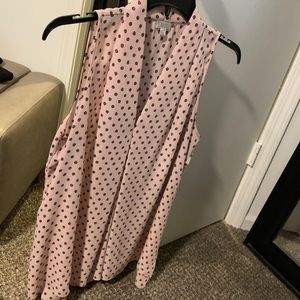 Pink and black tank